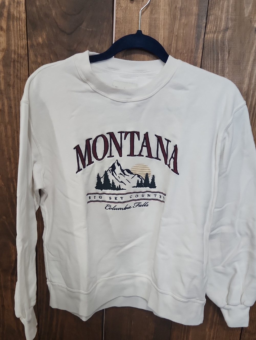 Abercrombie & Fitch White Crewneck Sweatshirt